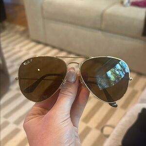 Ray-Ban Gold Aviator Sunglasses